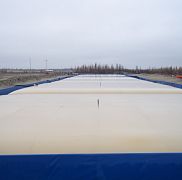 Soft elastic tanks with replaceable liner for temporary storage (MER type)